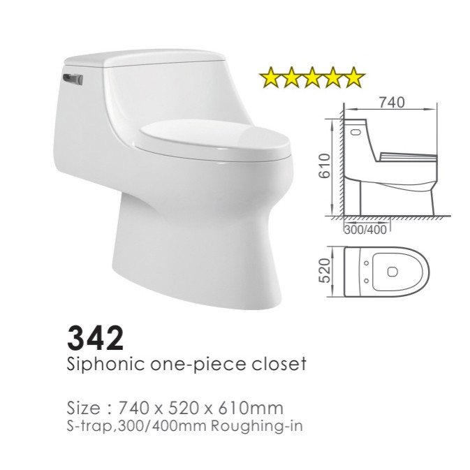 342 Siphonic One Piece Toilet