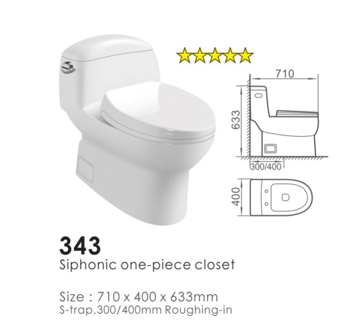 343 Siphonic One Piece Toilet