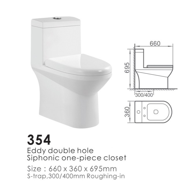 354 Siphonic One Piece Toilet