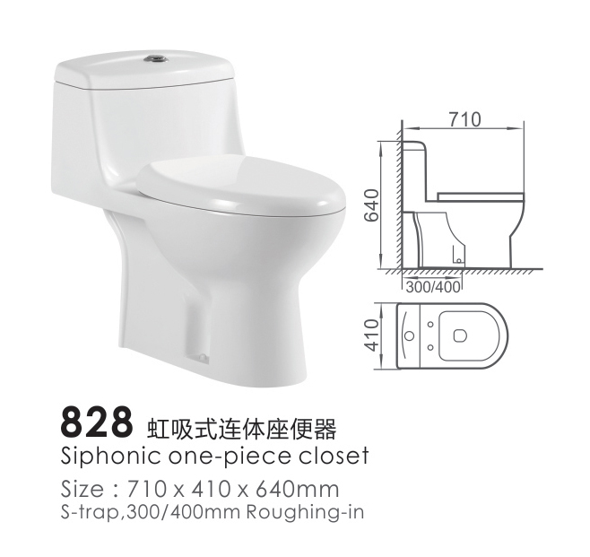 828 one piece toilet